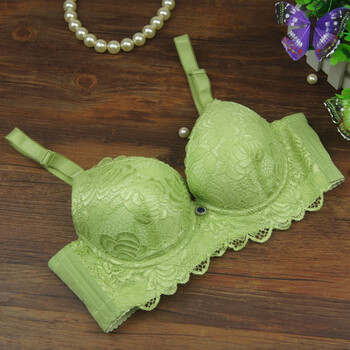 超厚调整型内衣秋冬女式胸衣聚扰女士女生纹胸奶罩浅绿色有钢圈3680b