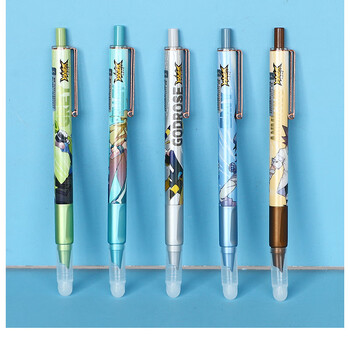 凹凸世界按动可擦钢笔三支  10支蓝黑色摩擦墨囊