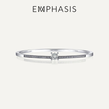 EMPHASIS艾斐诗Mystique「密」18K白黑分色黄金钻石手镯90839K 7圈