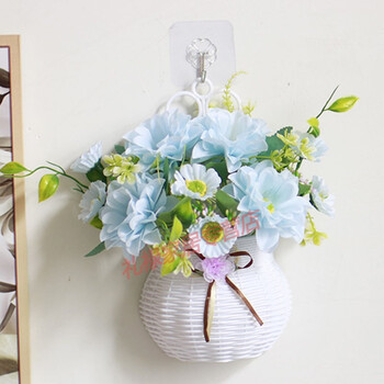 千奇梦挂墙花篮仿真花家居挂壁挂饰假花客厅墙上小装饰墙面挂件 挂篮