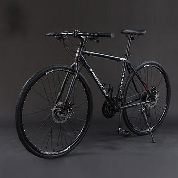 成人男女青少年学生竞速超轻赛单车 【dr-008】30速蓝图-直把-黑色