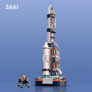 酷奇象佳奇破晓宇航员创意拼装小颗粒积木男孩六一节礼物破晓5号火箭