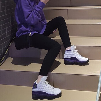 潮nikeairjordan13耐克女鞋高帮aj13熊猫黑曜石休闲运动鞋篮球鞋