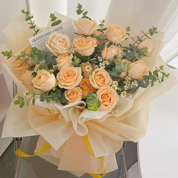【长相厮守】19朵香槟韩式花束