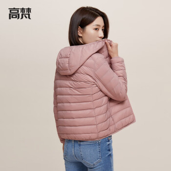 高梵羽绒服女短款图片