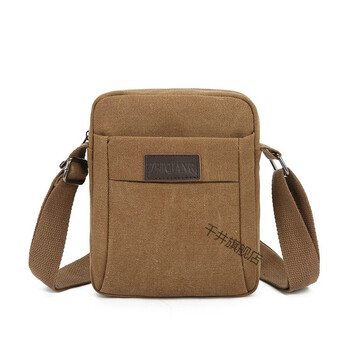 单肩斜挎男帆布新款潮动户外休闲男士迷你小背手机帆布男包商务斜挎包
