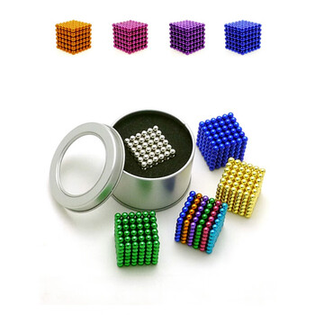 巴克球魔力磁力珠1000颗星巴球磁铁马克八克球吸铁石减压玩具5mm银色