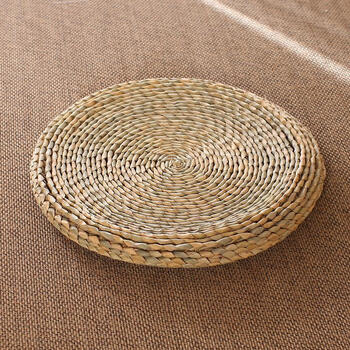 田园坐垫草编蒲团垫坐垫草编加厚打坐拜佛坐垫瑜伽圆垫榻榻米坐垫蒲草