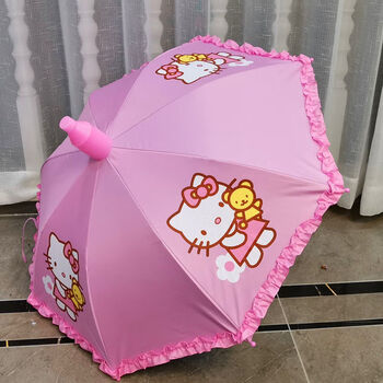 qiced新品儿童雨伞女孩儿童雨伞男女童小学生自动晴雨伞幼儿园公主伞