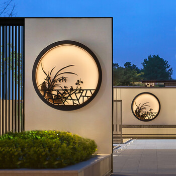 馨悠洁壁挂灯庭院户外防水壁灯景观灯别墅影壁围墙背景墙装饰灯中式