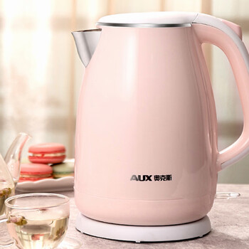 奥克斯(aux)电水壶家用304不锈钢开水煮茶壶保温自动断电大容量烧水壶