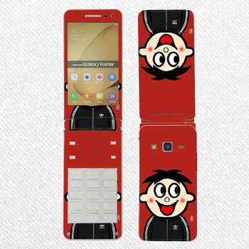 samsung适用三星g1600翻盖手机贴纸痛贴g1650 w2017 全身贴w2018 旺仔