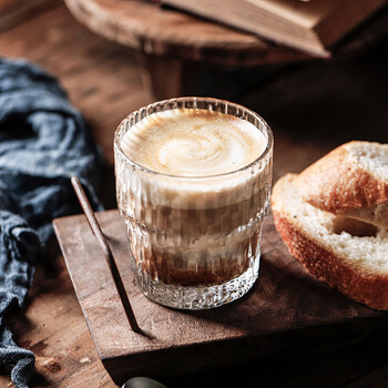 咖啡杯设计师款拿铁杯美式复古牛奶杯vintage杯子耐高温玻璃杯高级挂