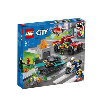 乐高lego城市组city系列消防车消防局警察局警车主题拼装小颗粒积木男孩玩具 消防救援与警察大追捕 图片价格品牌报价 京东
