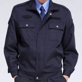 曹盾拉链夹克春秋保安服套装男外套加厚长袖冬季工作服工装保安制服女