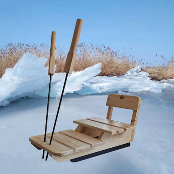 滑冰车 冰爬犁 儿童 成人 通用款 小时候冰车童年冰车 加后靠黑角铁