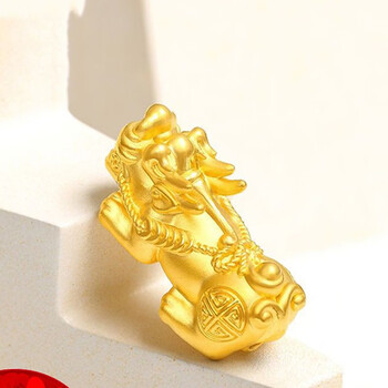祯禧福999足金貔貅手链男款黄金貔恘玛瑙diy金珠手串女本命年虎男金