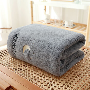 加厚加大浴巾柔软成人男女可爱学生情侣大毛巾家用比棉棉吸水水墨月黛