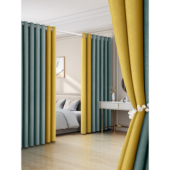 空调门帘隔冷免打孔家用租房房间分隔神器门帘客厅隔断帘子家用免打孔