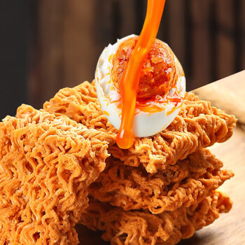 蟹香咸蛋黄脆面干吃网红解馋零食小吃休闲食品整箱装蟹黄味1斤