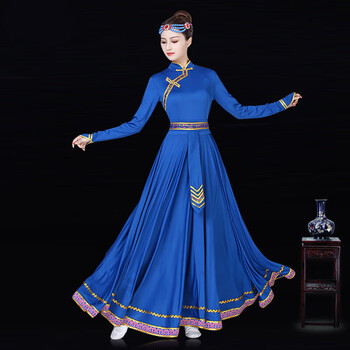 蒙古族服装夏季女装蒙古女蒙族民族舞蹈服饰内蒙古舞蹈服演出服蒙古舞