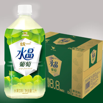 果味飲料牛飲網紅果汁水飲品整箱 共12瓶水晶葡萄1升/瓶【圖片 價格