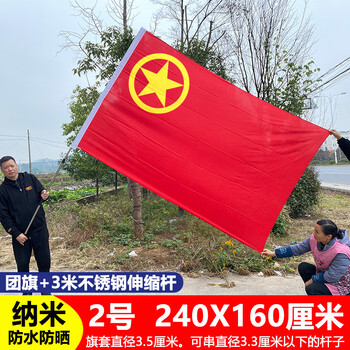 3号4号中国共青团团旗团员旗帜活动旗帜大号户外手持团旗手摇旗标2号