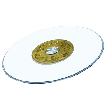 园桌上转盘餐桌转盘钢化玻璃家用圆桌饭台带旋转饭桌园台面底座桌子