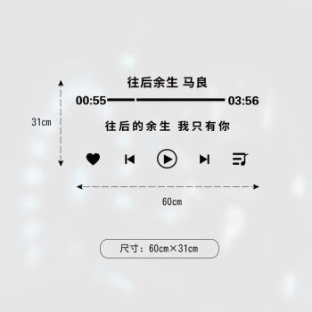 車貼周杰倫晴天從前從前有個人愛你很久歌曲貼紙 往後餘生新版(黑色)