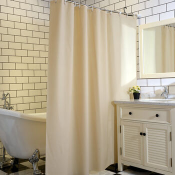 朴珀妮加厚纯色浴帘浴室洗澡帘淋雨帘卫生间防水隔断帘布套装搭配伸缩