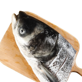 千岛湖国产千岛湖鱼头1800g2400g2片装配剁椒料包去鳞去鳃去脏胖头鱼