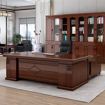 829办公老板桌椅组合中式大班台简约现代总裁经理桌子办公室单人家具