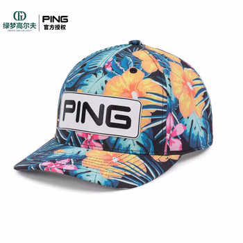 

ping golf new men's cap printing design fashionable and versatile golf casual sunshade hat i22me91tps01 black bottom printing