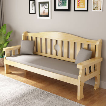 实木沙发客厅现代简约欧式家具小户型新中式单人木质沙发组合清漆原木