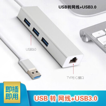 GYSFONE联想小新Pro14 type-c扩展坞带网口hdmi拓展坞转换器YOGA 14s分线器 USB转网+USB*3