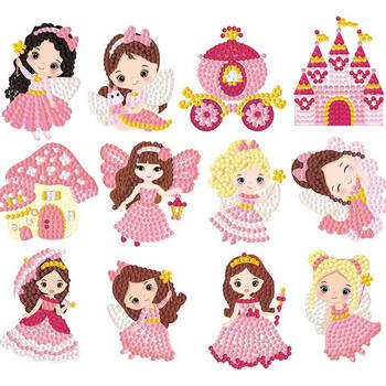 水雾魔珠钻石画 168粉红公主12贴