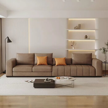 延歌新款奶油风布艺沙发客厅小户型简约现代新款钢琴键轻奢直排三人