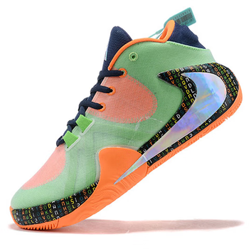 字母哥篮球鞋1代mvp黑白黑炫彩白金低帮双气垫运动那女战靴 1苹果绿