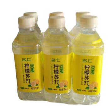 名仁苏打水375ml瓶624瓶名仁柠檬苏打水六瓶装21年9月新客尝鲜
