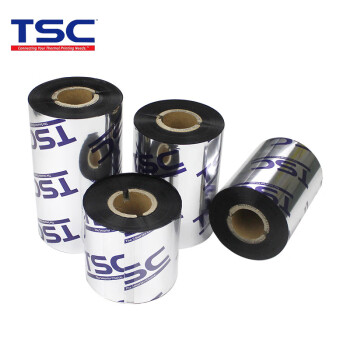 TSC 原装蜡基碳带混合树脂碳带全树脂碳带110mm*300m条码标签打印机用 经济型碳带80mm*300m