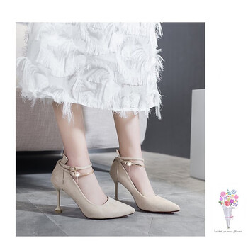 高跟鞋少女学生16岁18岁成人礼物春夏季尖头浅口职业猫跟百搭网红单鞋