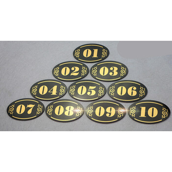 桌号牌号码贴数字贴 餐厅 贴桌子编号贴数字牌网吧亚克力号码牌柜子