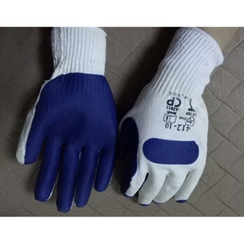 狼行记胶片手套耐磨工地搬砖滑加厚双狼特耐胶皮手套12双蓝色41210l