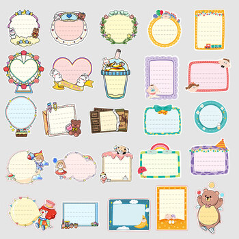 一匠一品卡通儿童书写贴纸写字贴画成长手册diy素材宝宝相册装饰背胶