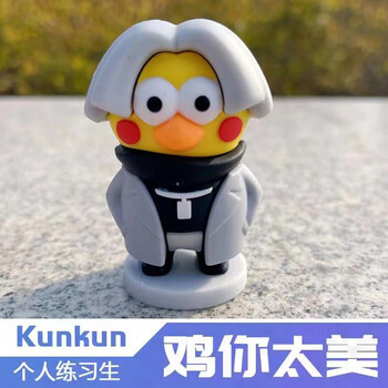 鸡你太美ikun模型儿童男孩玩具摆件钥匙扣生日礼物 风衣坤坤