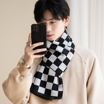 送男友的围巾羊毛围巾男冬季男士潮男生生日礼物高档送男友百搭围脖冬
