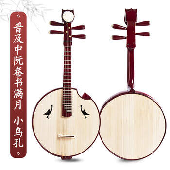 红木中阮乐器小初学者入门考级阮琴花梨木演奏中软定制款 【初学】