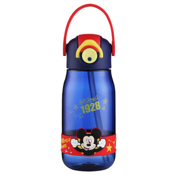 迪士尼(Disney)儿童吸管水杯Tritan耐高温防漏运动水壶夏季男女小学生户外便携大容量饮水杯子520ML米奇WD765