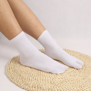 分趾袜两指袜二指袜男女日本和风二趾袜两趾袜cosplay木屐袜子 白色含