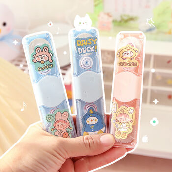 晨光得力同款可爱卡通少女修正带女学生用便携涂带正带点点胶双面胶带